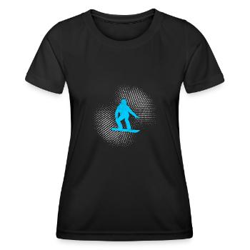 Snowboarding - Frauen Funktions-T-Shirt - Schwarz - Vorne - AI Model Female 172 light (172cm)