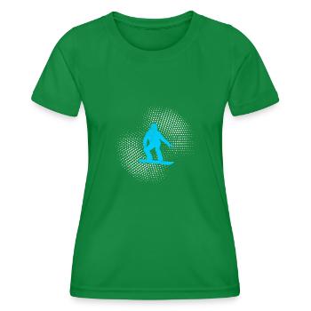 Snowboard - T-shirt sport Femme - vert - Devant - AI Model Female 172 dark (172cm)