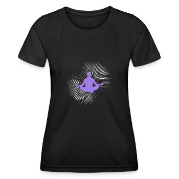 yoga - T-shirt sport Femme - noir - Devant - AI Model Female 172 light (172cm)