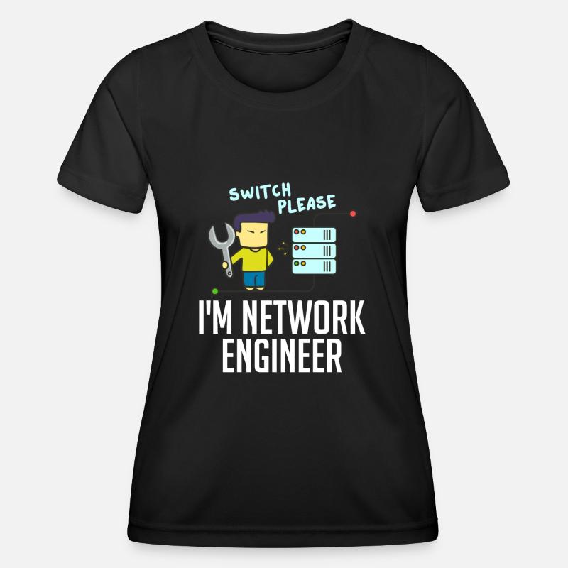 Netzwerkingenieur Network Engineer Computer - Women's Functional T-Shirt - black