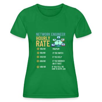 Netzwerkingenieur Network Engineer Computer - Women's Functional T-Shirt - kelly green - Front - AI Model Female 172 dark (172cm)