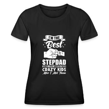 Beau-père meilleur beau-père - T-shirt sport Femme - noir - Devant - AI Model Female 172 light (172cm)
