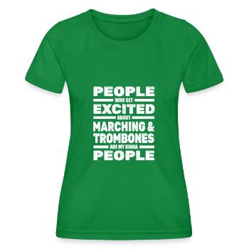 Trombone - T-shirt sport Femme - vert - Devant - AI Model Female 172 dark (172cm)