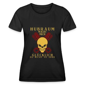 Hubraum Tuner Benzin Motorsport Tuning - Frauen Funktions-T-Shirt - Schwarz - Vorne - AI Model Female 172 light (172cm)