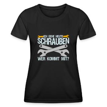 Hubraum Tuner Schrauber Tuning - Frauen Funktions-T-Shirt - Schwarz - Vorne - AI Model Female 172 light (172cm)