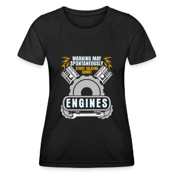 Réglage fin du moteur du tuner de cylindrée - T-shirt sport Femme - noir - Devant - AI Model Female 172 light (172cm)