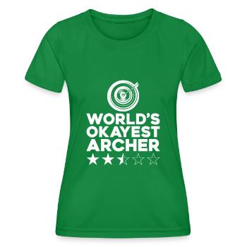 Archery Bow Archer Target World's - T-shirt sport Femme - vert - Devant - AI Model Female 172 dark (172cm)