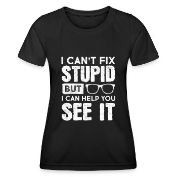Optometrist Optometry Ophthalmologist - Women's Functional T-Shirt - black - Front - AI Model Female 172 light (172cm)