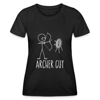 Archery Bow Archer Vintage Archer - Frauen Funktions-T-Shirt - Schwarz - Vorne - AI Model Female 172 light (172cm)