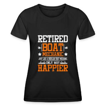Retired boat mechanic - Frauen Funktions-T-Shirt - Schwarz - Vorne - AI Model Female 172 light (172cm)