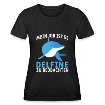 Meeresbiologe Delfin Meeresforscher Meerestier - Frauen Funktions-T-Shirt - Schwarz - Vorne - AI Model Female 172 light (172cm)