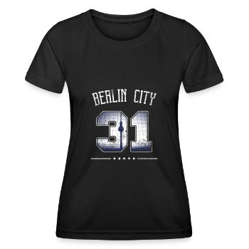 Ne soyez pas un '31 I traître Paragraphe I Berlin Ciry - T-shirt sport Femme - noir - Devant - AI Model Female 172 light (172cm)