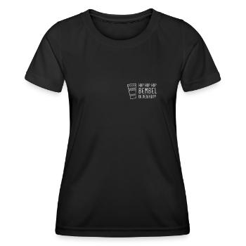 Hop Bembel dans le Kopp Ebbelwoi Äppler Saufen - T-shirt sport Femme - noir - Devant - AI Model Female 172 light (172cm)