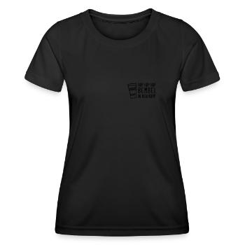 Hop Bembel dans le Kopp Ebbelwoi Äppler Saufen - T-shirt sport Femme - noir - Devant - AI Model Female 172 light (172cm)