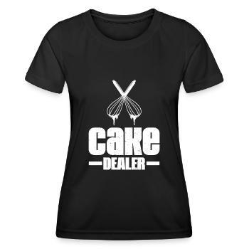 Marchand de gâteaux Détaillant de biscuits Boulanger Amateur de pâtisserie - T-shirt sport Femme - noir - Devant - AI Model Female 172 light (172cm)