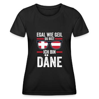 Skandinavien Däne Dänisch Dänemark - Frauen Funktions-T-Shirt - Schwarz - Vorne - AI Model Female 172 light (172cm)