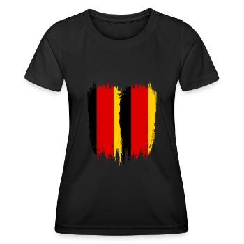 Allemagne Drapeau Allemagne - T-shirt sport Femme - noir - Devant - AI Model Female 172 light (172cm)