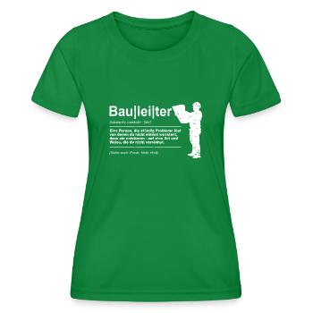 Bauleiter Baustelle Bauherr - Frauen Funktions-T-Shirt - Kelly Green - Vorne - AI Model Female 172 dark (172cm)