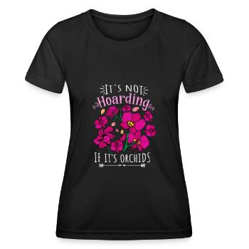 Orchidee Geschenkidee Frauen Floristin Orchidee - Frauen Funktions-T-Shirt - Schwarz - Vorne - AI Model Female 172 light (172cm)