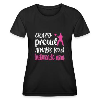 Taekwondo Maman Taekwondo Mère Taekwondo Fighter - T-shirt sport Femme - noir - Devant - AI Model Female 172 light (172cm)