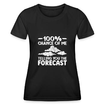 Météorologue Météo Climat Prévisions Météo - T-shirt sport Femme - noir - Devant - AI Model Female 172 light (172cm)