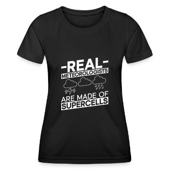 Météorologue Météo Climat Prévisions Météo - T-shirt sport Femme - noir - Devant - AI Model Female 172 light (172cm)