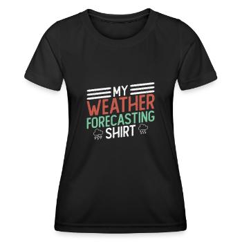 Météorologue Météo Climat Prévisions Météo - T-shirt sport Femme - noir - Devant - AI Model Female 172 light (172cm)