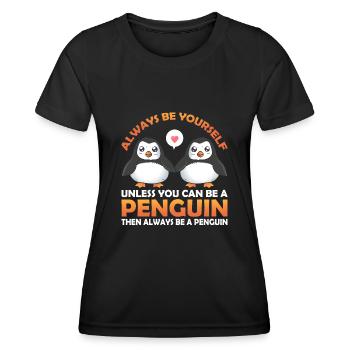Penguin Penguin Penguin Penguin Lovers - Women's Functional T-Shirt - black - Front - AI Model Female 172 light (172cm)