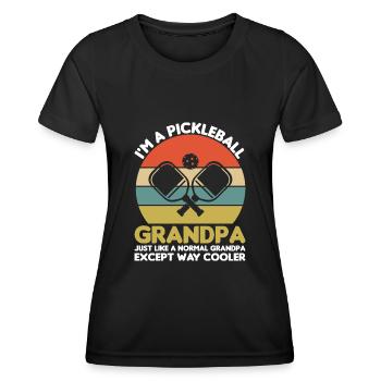 Pickleball Opa Pickleball Spieler - Frauen Funktions-T-Shirt - Schwarz - Vorne - AI Model Female 172 light (172cm)