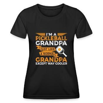 Pickleball Opa Pickleball Spieler - Frauen Funktions-T-Shirt - Schwarz - Vorne - AI Model Female 172 light (172cm)
