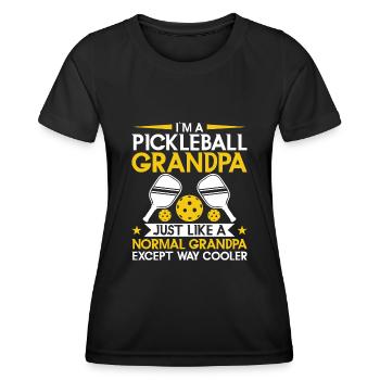 Pickleball Opa Pickleball Spieler - Frauen Funktions-T-Shirt - Schwarz - Vorne - AI Model Female 172 light (172cm)