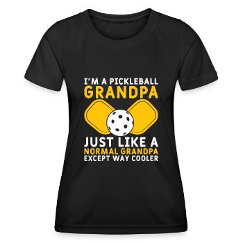 Pickleball Opa Pickleball Spieler - Frauen Funktions-T-Shirt - Schwarz - Vorne - AI Model Female 172 light (172cm)