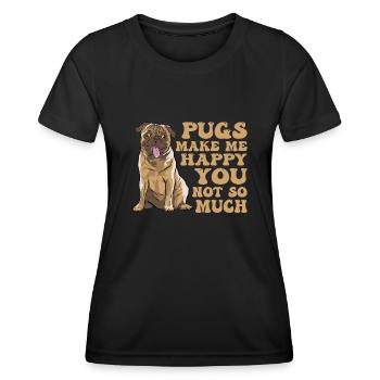 Carlin Carlin Carlins Carlins Amateurs de chiens - T-shirt sport Femme - noir - Devant - AI Model Female 172 light (172cm)