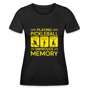 Pickleball Opa Pickleball Spieler - Frauen Funktions-T-Shirt - Schwarz - Vorne - AI Model Female 172 light (172cm)