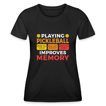 Pickleball Opa Pickleball Spieler - Frauen Funktions-T-Shirt - Schwarz - Vorne - AI Model Female 172 light (172cm)
