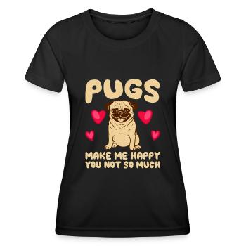 Carlin Carlin Carlins Carlins Amateurs de chiens - T-shirt sport Femme - noir - Devant - AI Model Female 172 light (172cm)