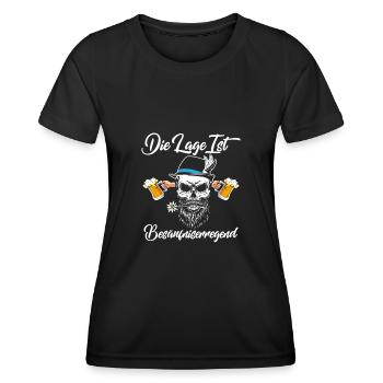 Die Lage ist besäufniserregend Bier - Frauen Funktions-T-Shirt - Schwarz - Vorne - AI Model Female 172 light (172cm)