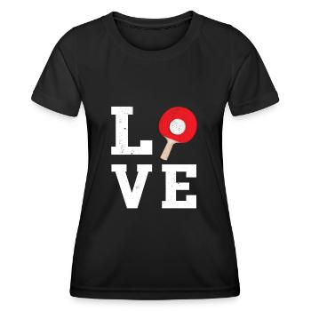 Tischtennis Love Tischtennisspieler Geschenk - Frauen Funktions-T-Shirt - Schwarz - Vorne - AI Model Female 172 light (172cm)