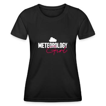 Météorologue Météo Climat Prévisions Météo - T-shirt sport Femme - noir - Devant - AI Model Female 172 light (172cm)