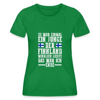 Finnland Finne Finnisches - Frauen Funktions-T-Shirt - Kelly Green - Vorne - AI Model Female 172 dark (172cm)