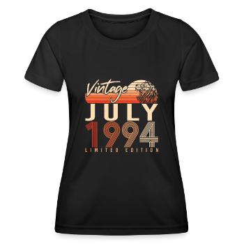 1994 Juli Geschenkidee - Frauen Funktions-T-Shirt - Schwarz - Vorne - AI Model Female 172 light (172cm)