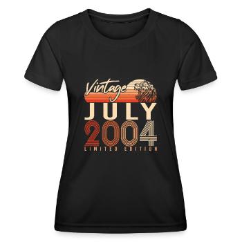 Juillet 2004 Enfin 18. - T-shirt sport Femme - noir - Devant - AI Model Female 172 light (172cm)