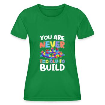 Build clamping block building block - Women's Functional T-Shirt - kelly green - Front - AI Model Female 172 dark (172cm)