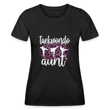 Fier Taekwondo Tante Taekwondo Tante Cadeau - T-shirt sport Femme - noir - Devant - AI Model Female 172 light (172cm)