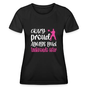 Taekwondo Sœur Fière Taekwondo Sœur - T-shirt sport Femme - noir - Devant - AI Model Female 172 light (172cm)