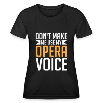 Opera singer singer opera houses - Women's Functional T-Shirt - black - Front - AI Model Female 172 light (172cm)