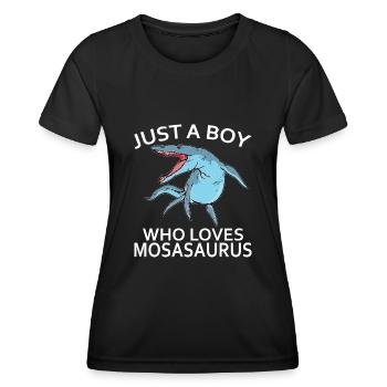 Biologiste marin Mosasaurus Time Dinosaures - T-shirt sport Femme - noir - Devant - AI Model Female 172 light (172cm)