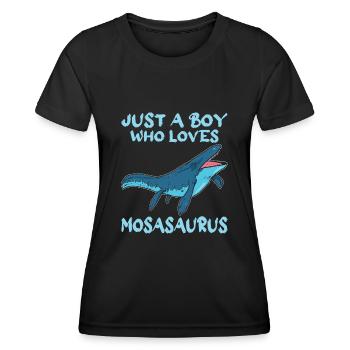 Biologiste marin Mosasaurus Time Dinosaures - T-shirt sport Femme - noir - Devant - AI Model Female 172 light (172cm)