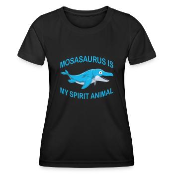 Biologiste marin Mosasaurus Time Dinosaures - T-shirt sport Femme - noir - Devant - AI Model Female 172 light (172cm)