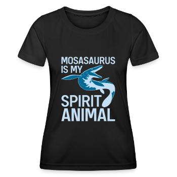 Biologiste marin Mosasaurus Time Dinosaures - T-shirt sport Femme - noir - Devant - AI Model Female 172 light (172cm)